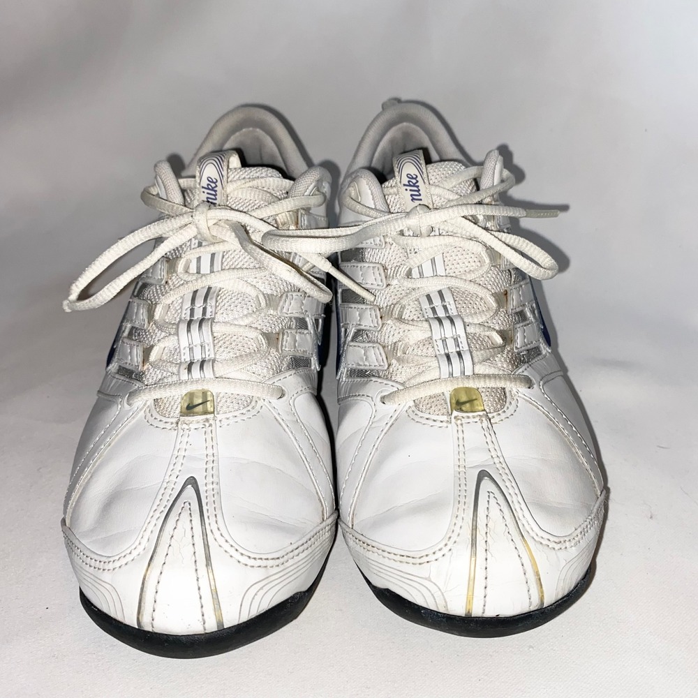 Nike Shox VT White Metallic Silver Blue Womens Running Shoes 312756-141 Size 8 - Picture 4 of 16